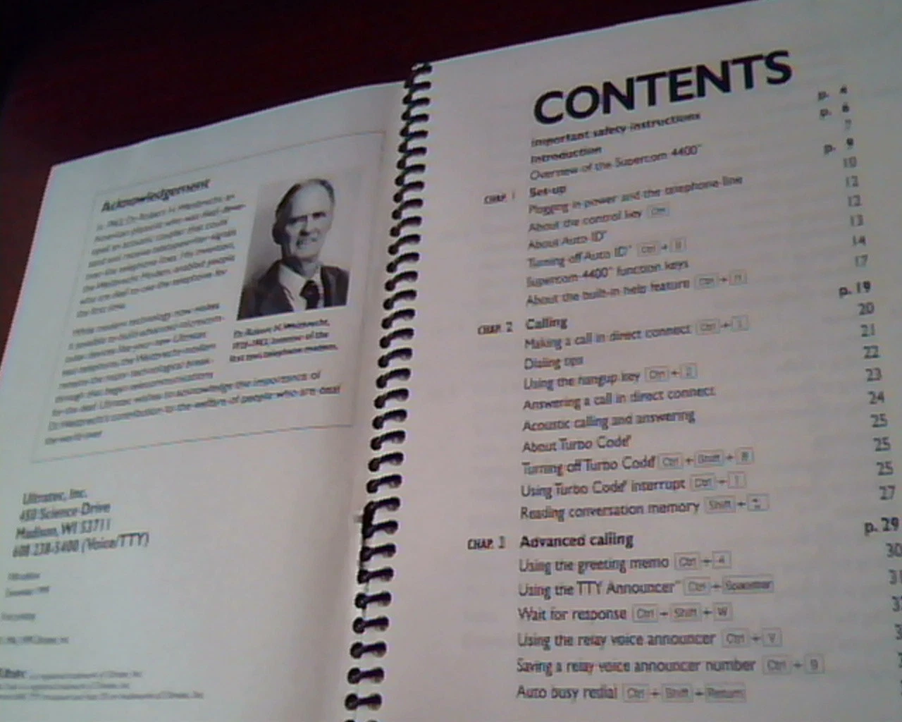 Using your Supercom 4400 Ultratec 305-002804 Manual - image 2