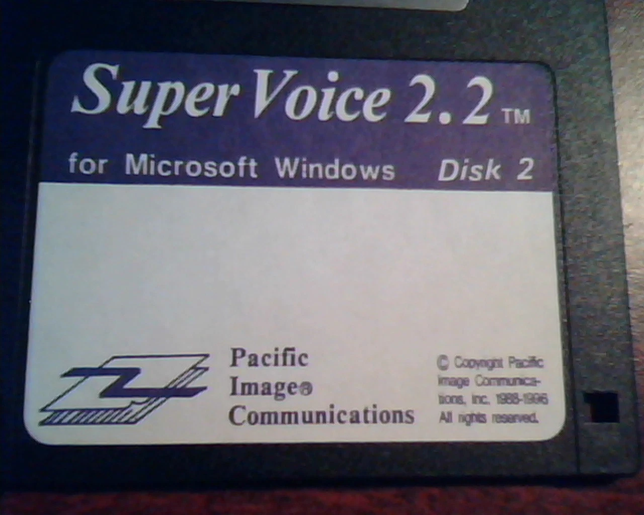 Floppy Disk SuperVoice 2.2 for Windows Pacific Image Super Voice TI(SP) V2.2E - image 2