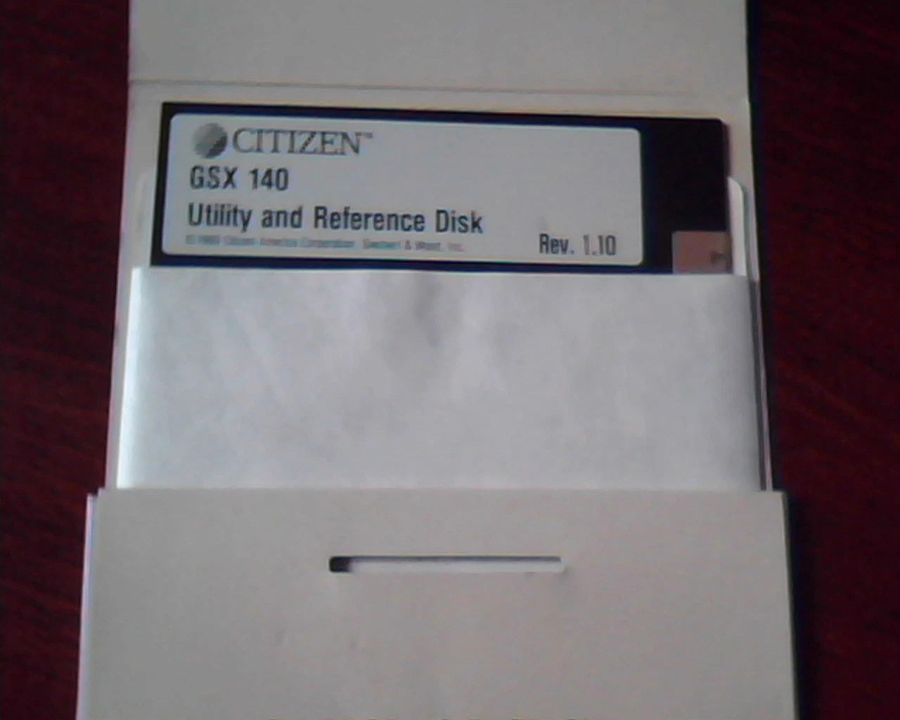 CD Citizen GSX 140 Utility and Reference Disk Rev 1.10 - for Citizen printer - image 2