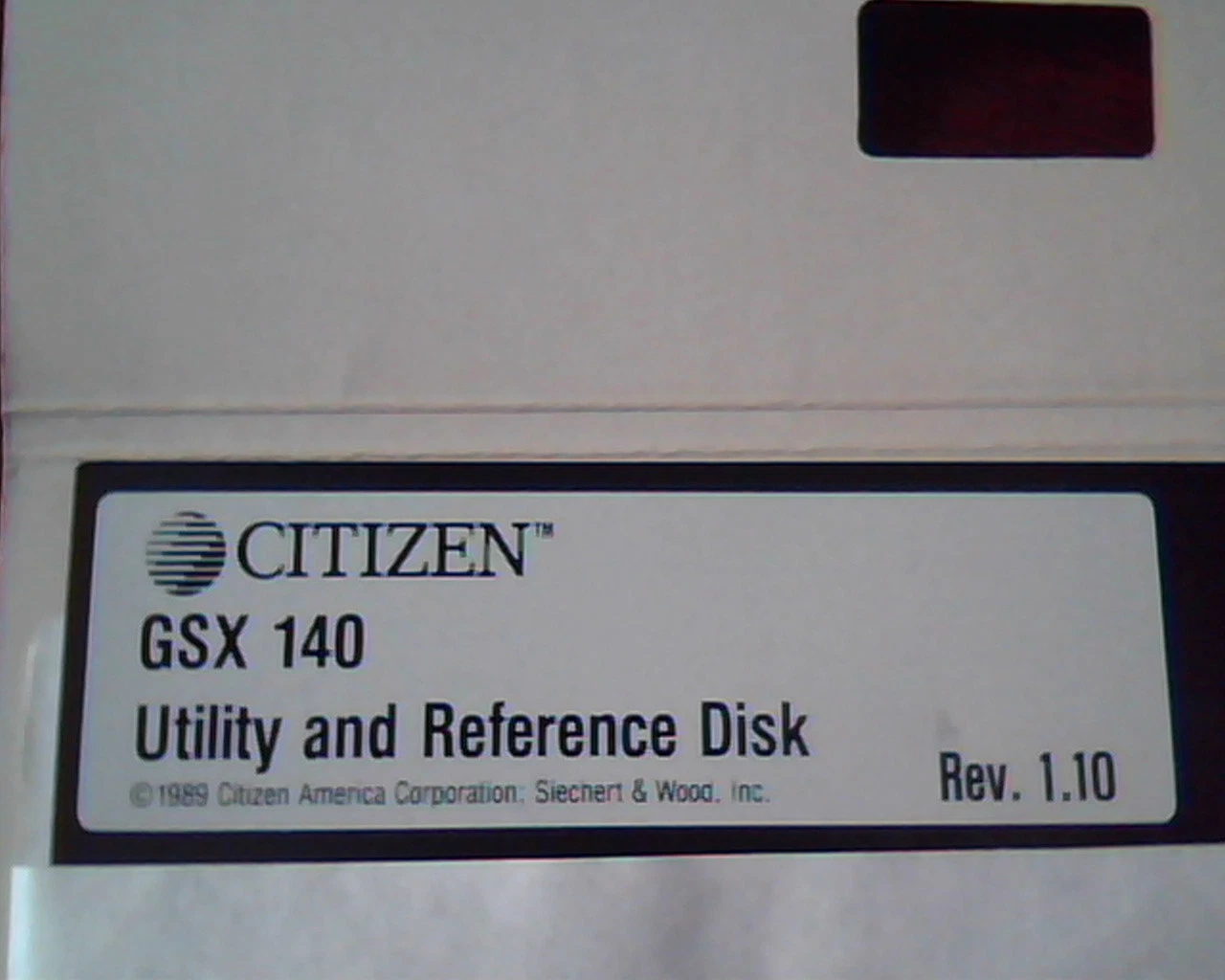 CD Citizen GSX 140 Utility and Reference Disk Rev 1.10 - for Citizen printer - image 3
