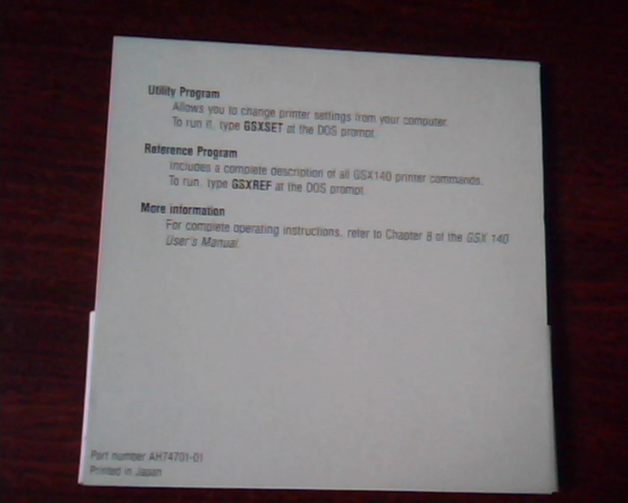 CD Citizen GSX 140 Utility and Reference Disk Rev 1.10 - for Citizen printer - image 4