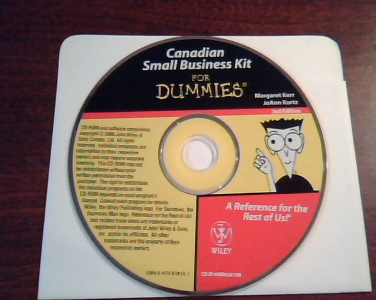 CD Canadian Small Business Kit for Dummies Wiley 0-470-83818-3