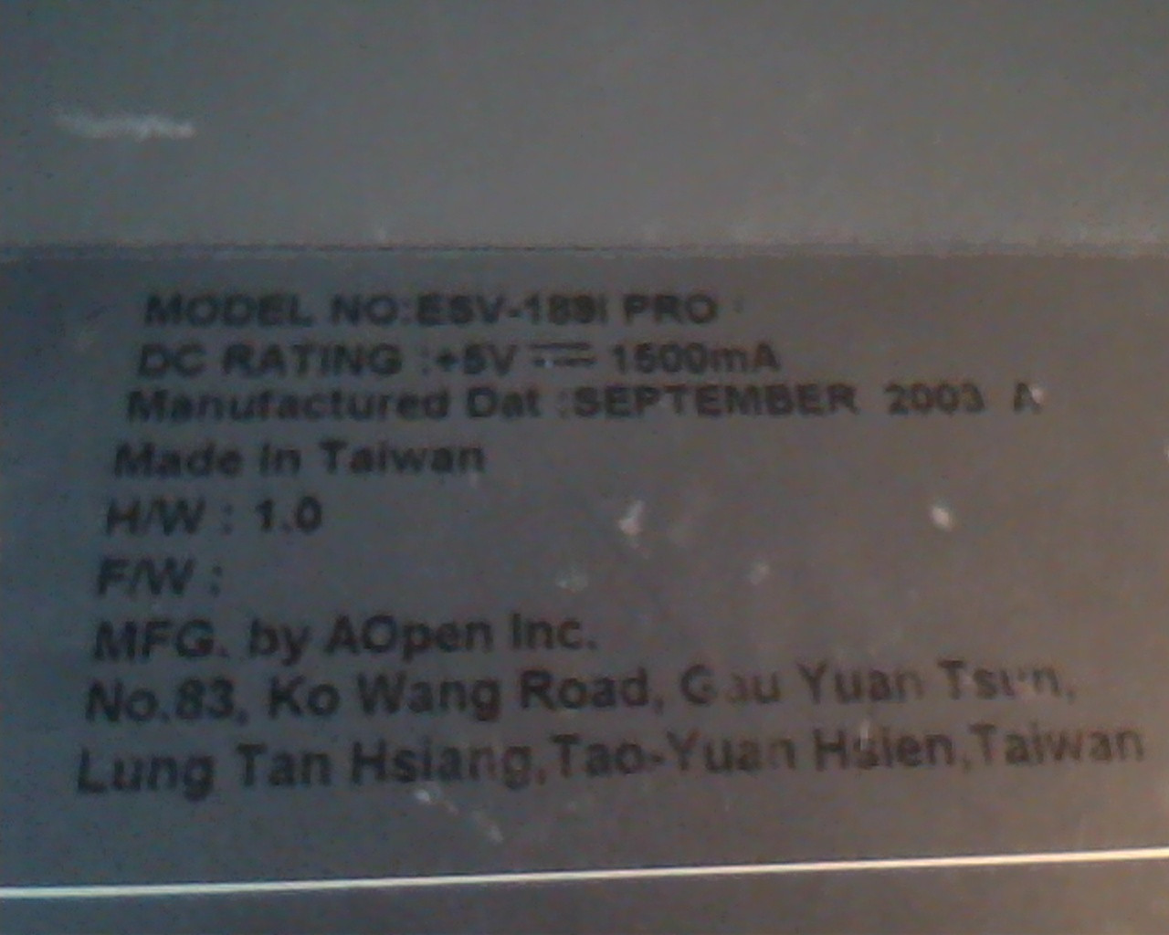 Acer ESV-189i Pro DVD/CD-RW Rewritable - Portable External IEEE 1394 FireWire - image 5