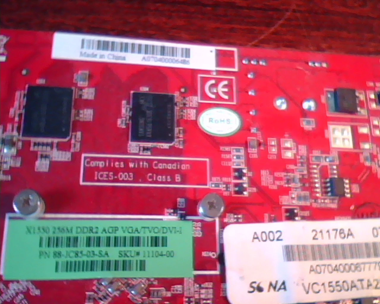 AGP card X1550 256M DDR2 88-JC85-03-SA VGA DVI TV Sapphire - image 3