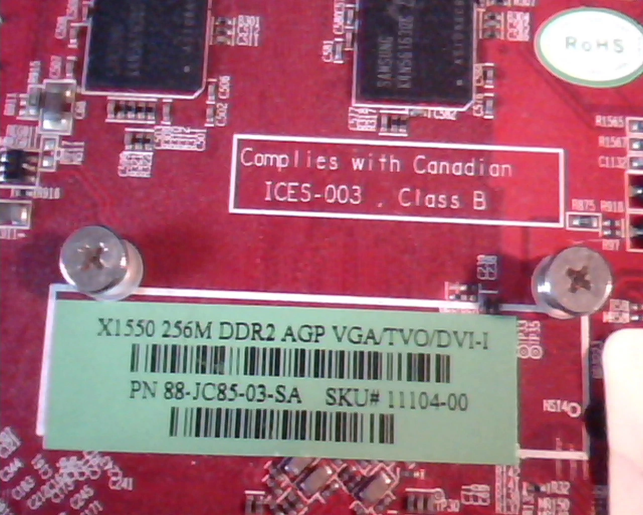 AGP card X1550 256M DDR2 88-JC85-03-SA VGA DVI TV Sapphire - image 5