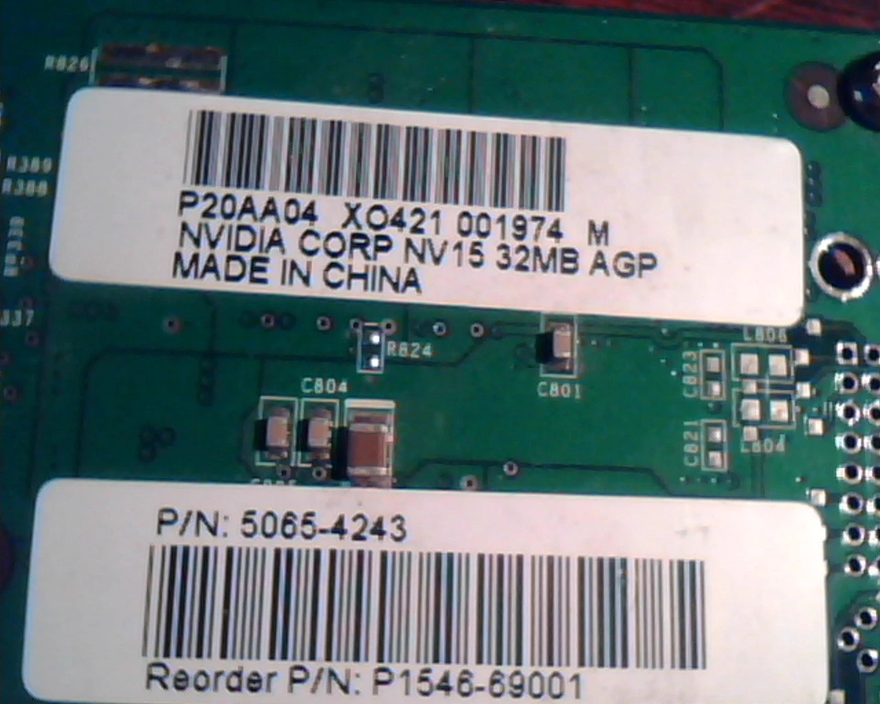 AGP card NVIDIA 5065 5065-4243 32MB NV15 180-P0020-0000-E VGA TV P20AA04 - image 3
