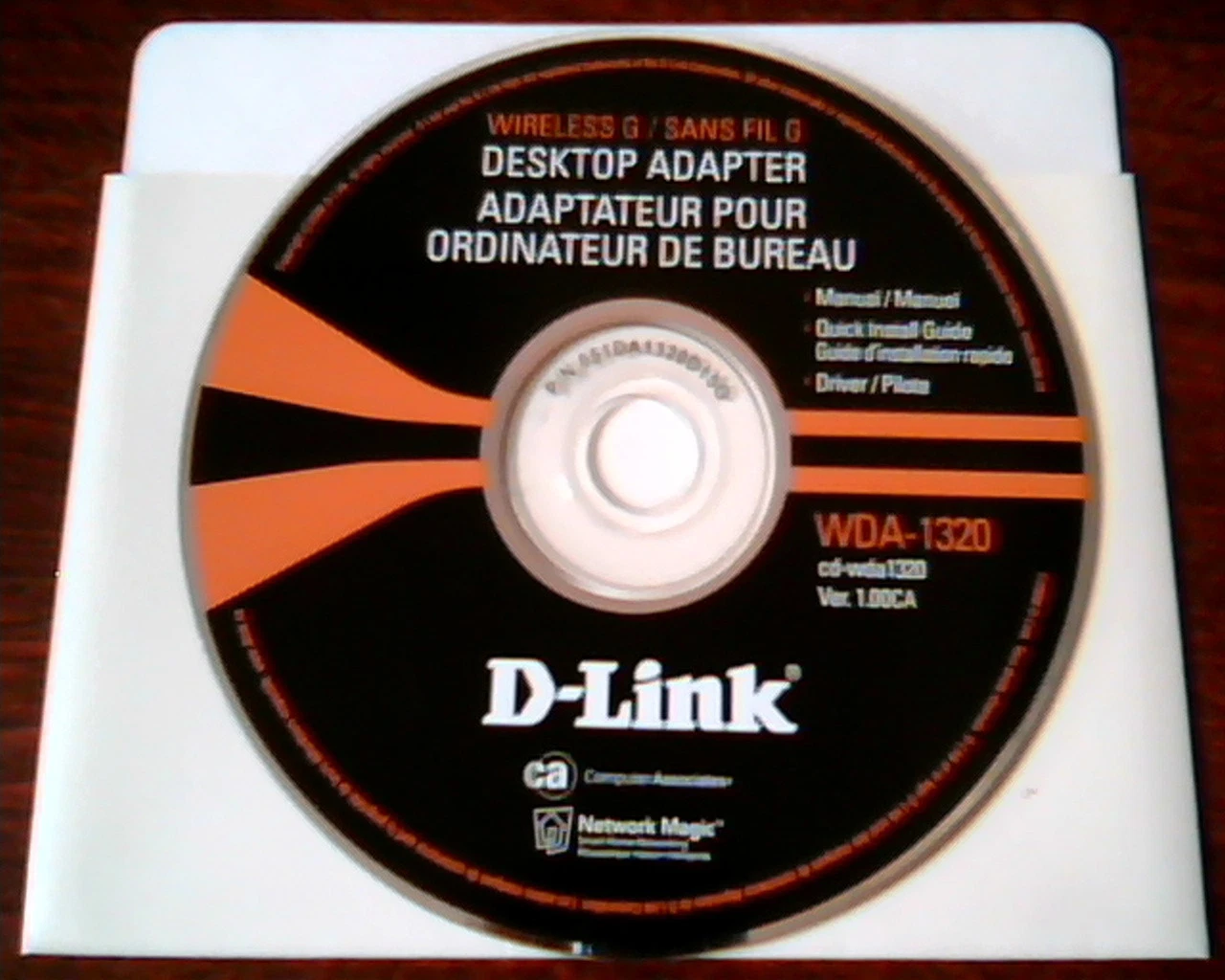 CD D-LINK Desktop Adapter Wireless G WDA-1320 Manual driver guide