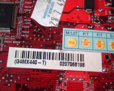 AGP card 8866 Ver 100 G4MX440-T 0207068198 VGA  TV-out N1996 MSI — image 3
