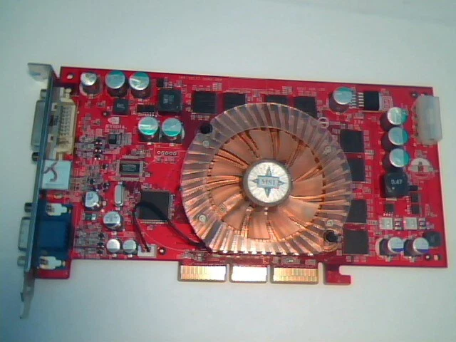 AGP card MSI 180-10177-0000-A00 8937 Ver 100 8937-070 DVI VGA TV ✅TESTED