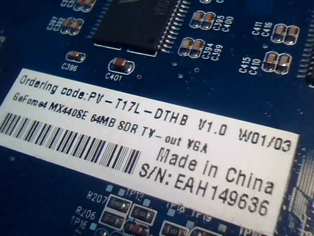 AGP card GeForce 4 MX440SE 64MB SDR TV-out VGA V1.0 VANV17L1PS - image 8