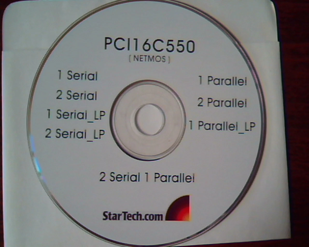 CD PCl16C550 NETMOS StarTech Serial parallel