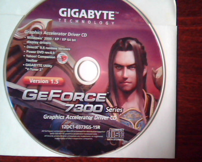 CD GeForce 7300 Series Version 1.5 Accelerator Driver Gigabyte technology
