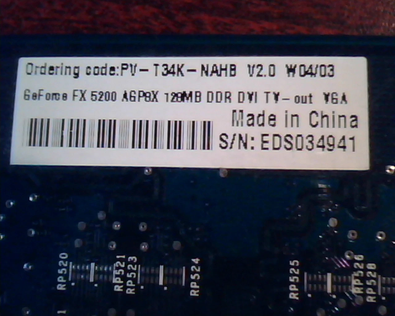 AGP card GeForce FX5200 AGP8X 128MB DDR TV DVI VGA V2.0 Nvidia P162 - image 3