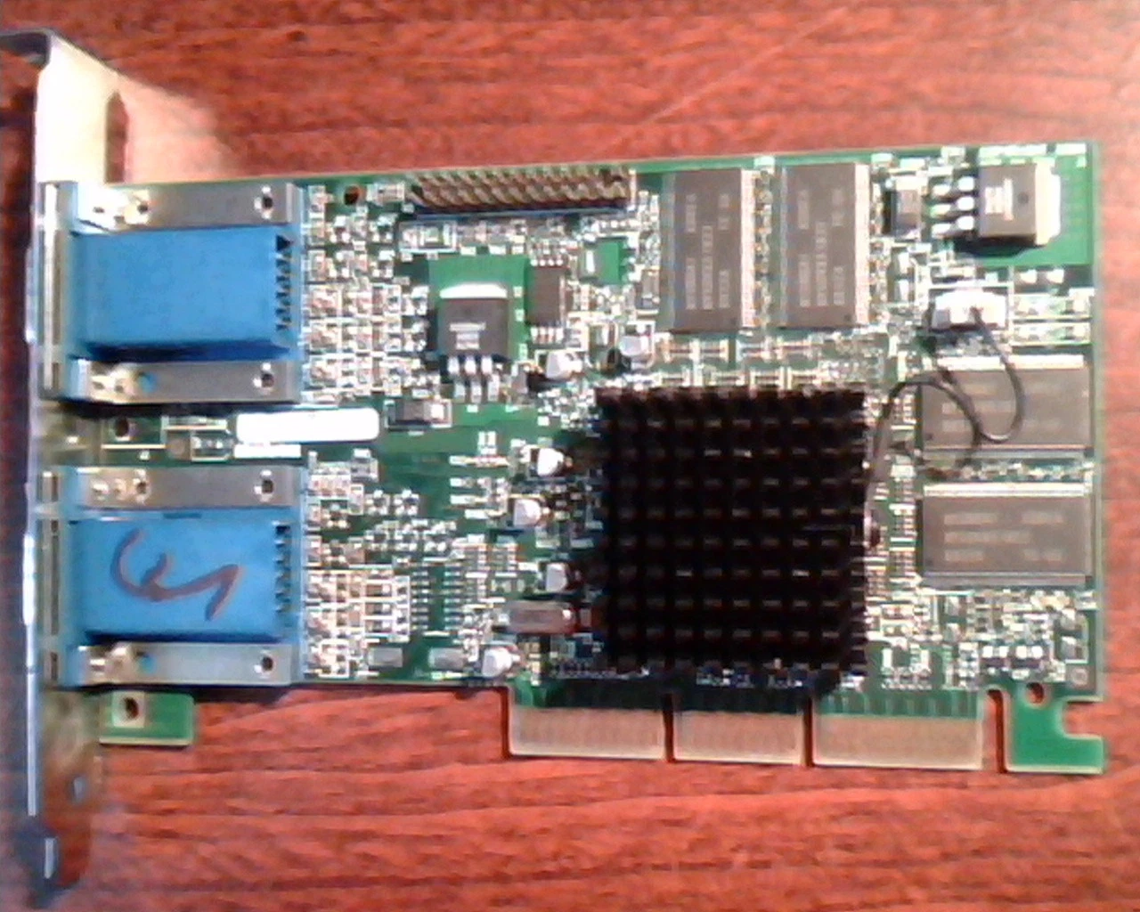 AGP card Matrox 975-02 Rev A MGI G45+MDHA32DB MT05080 Dual VGA