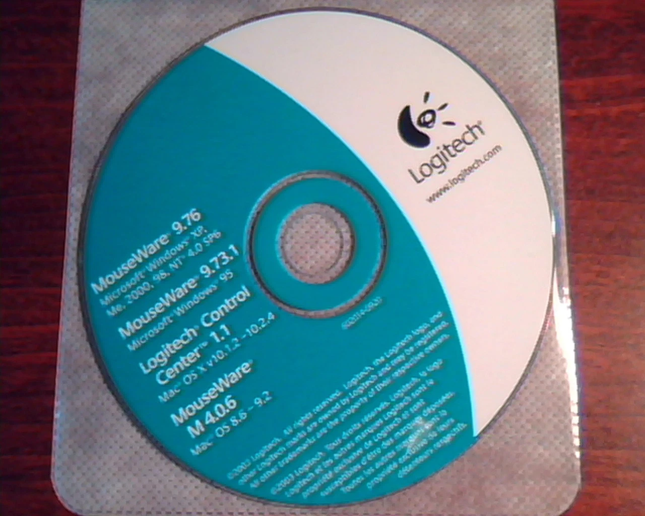 CD Logitech MouseWare 9.76 Control Center 1.1 4.0.6 602014-0920 Windows Mac OS