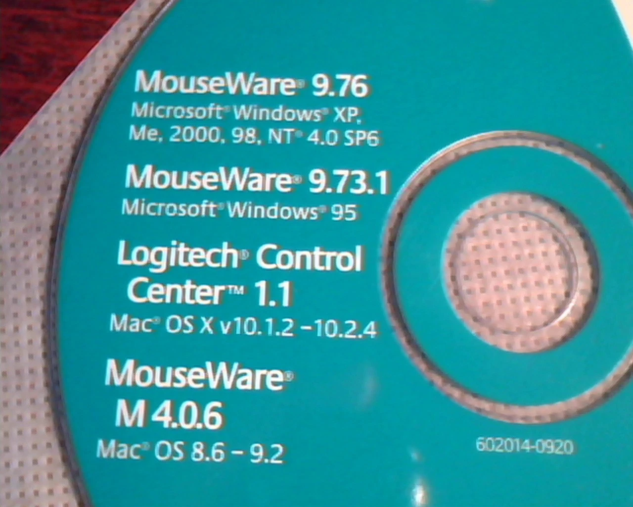 CD Logitech MouseWare 9.76 Control Center 1.1 4.0.6 602014-0920 Windows Mac OS - image 2