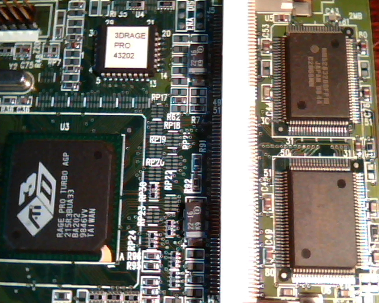 AGP card ATI Rage Pro Turbo 109-43200-10 Ver 23.0 3DRage 43202 N424 VGA - image 3