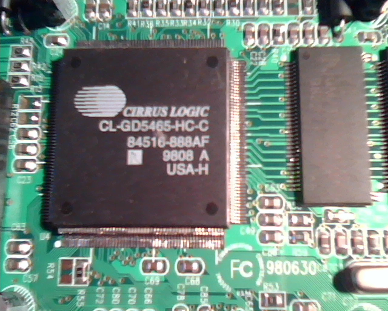 AGP card Cirrus Logic CL-GD5465-HC-C V1.0 VGA 84516-888AF 980630 - image 2