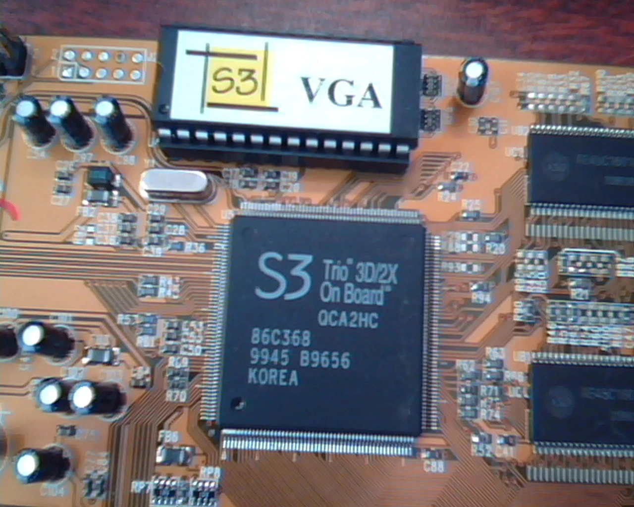 AGP card S3 VGA Trio 3D/2X OnBoard QCA2HC VA-368 4M SDRAM P9A0180-01604-01786 - image 2