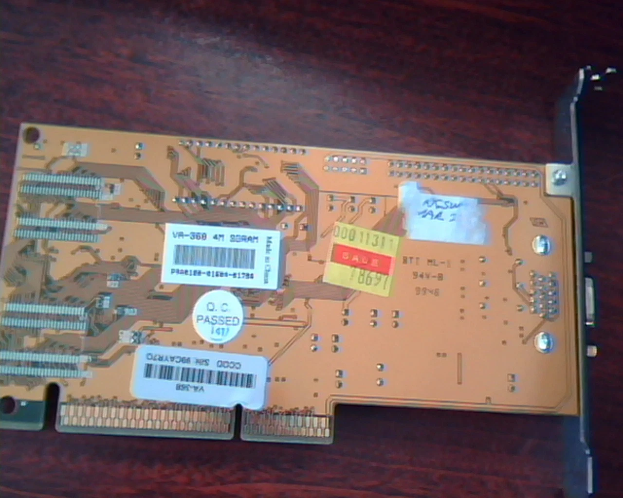 AGP card S3 VGA Trio 3D/2X OnBoard QCA2HC VA-368 4M SDRAM P9A0180-01604-01786 - image 4