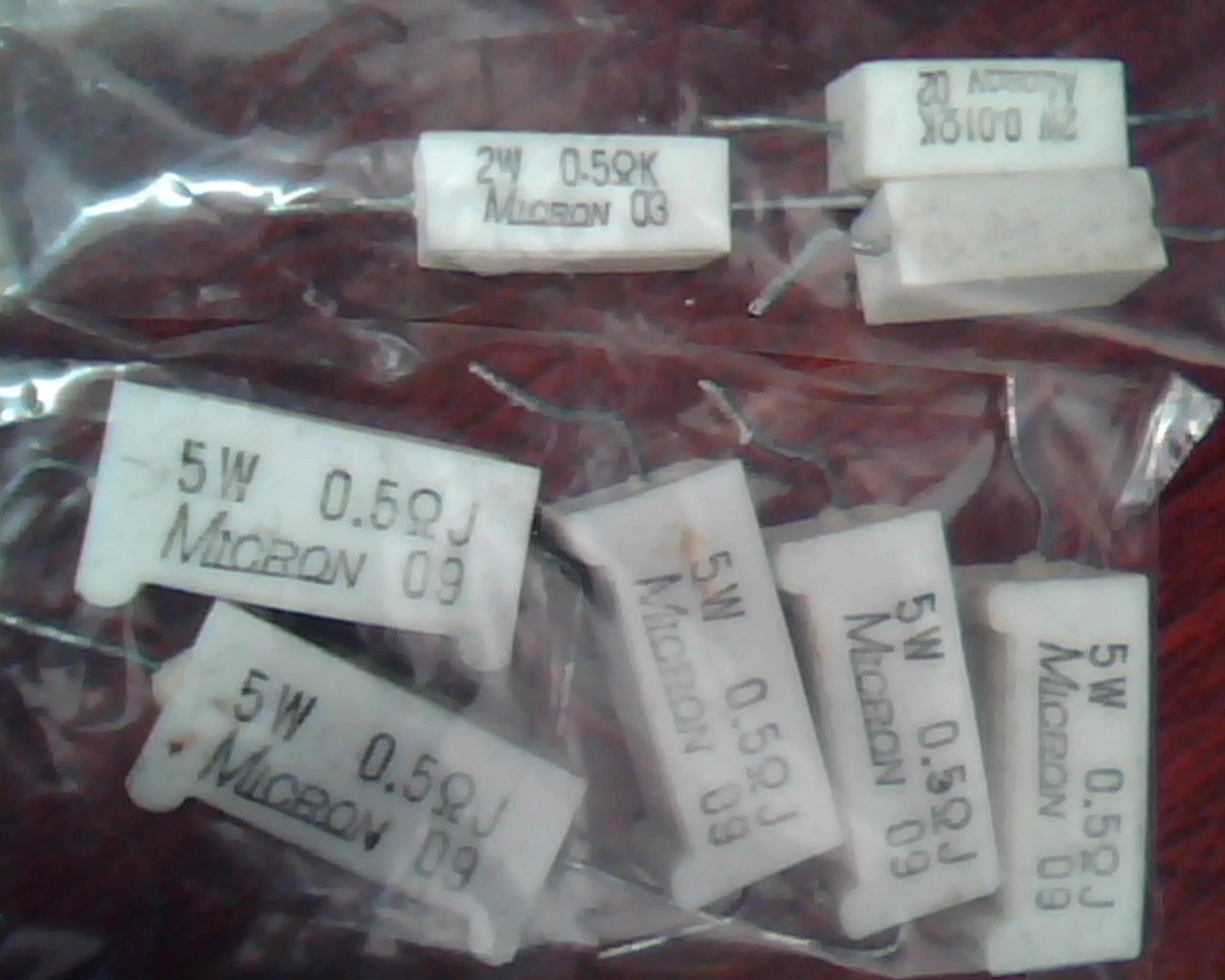 Vintage LOT Micron resistors 1W 5W 10W 3W cement ceramic Various ohm WSIWAKI