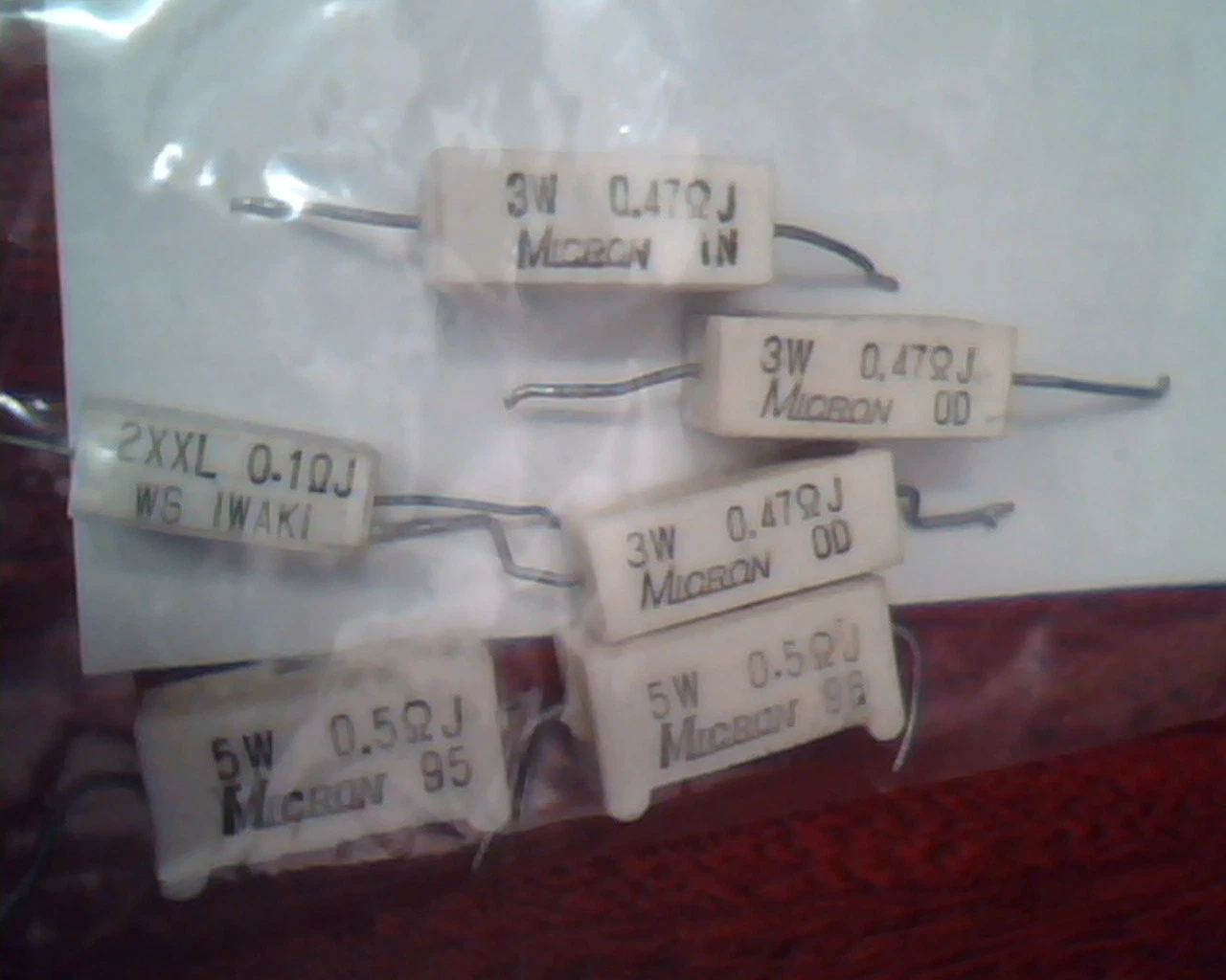 Vintage LOT Micron resistors 1W 5W 10W 3W cement ceramic Various ohm WSIWAKI - image 3
