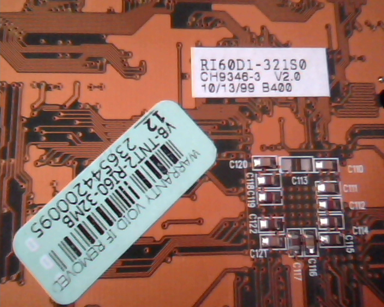 AGP card AGP-RIXO M101300 VB TNT2 RI60 32MB RI60D1-32IS0 V2.0 VGA B400 - image 3