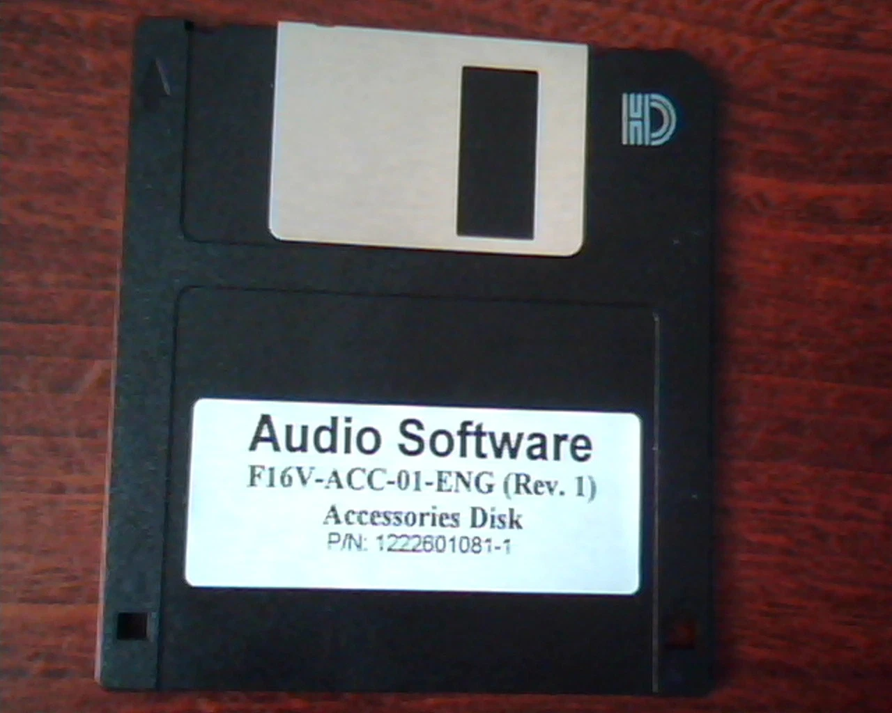 Floppy Disk Audio Software F16V-ACC-01-ENG Rev 1 Acessories Disk 1222601081-1