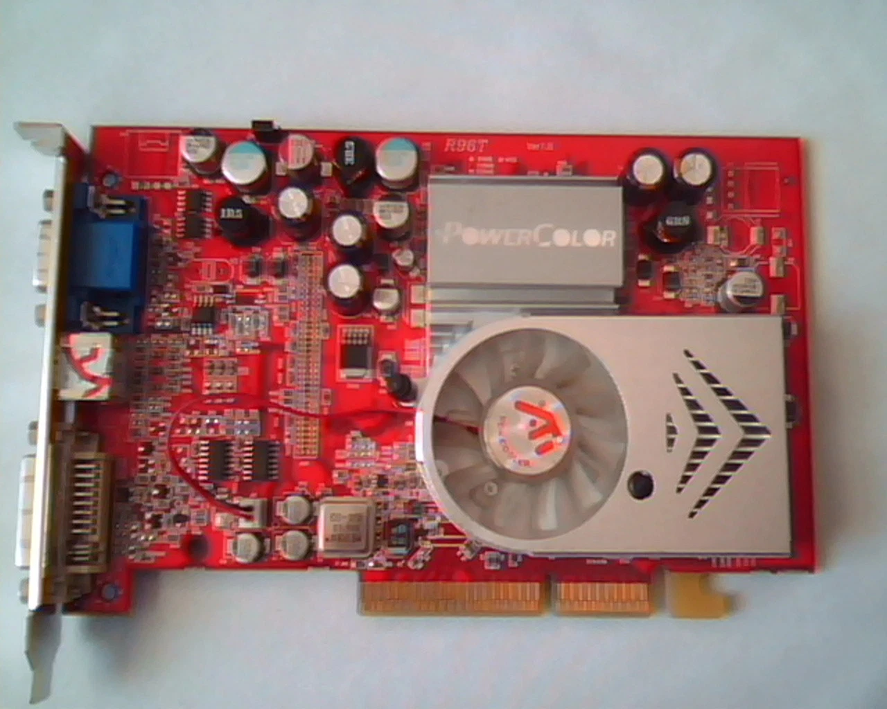 AGP card ATI R96T-C3 PowerColor R96T Ver1.0 CN-0R96T-C3-0B-43O-01HT A01 VGA DVI