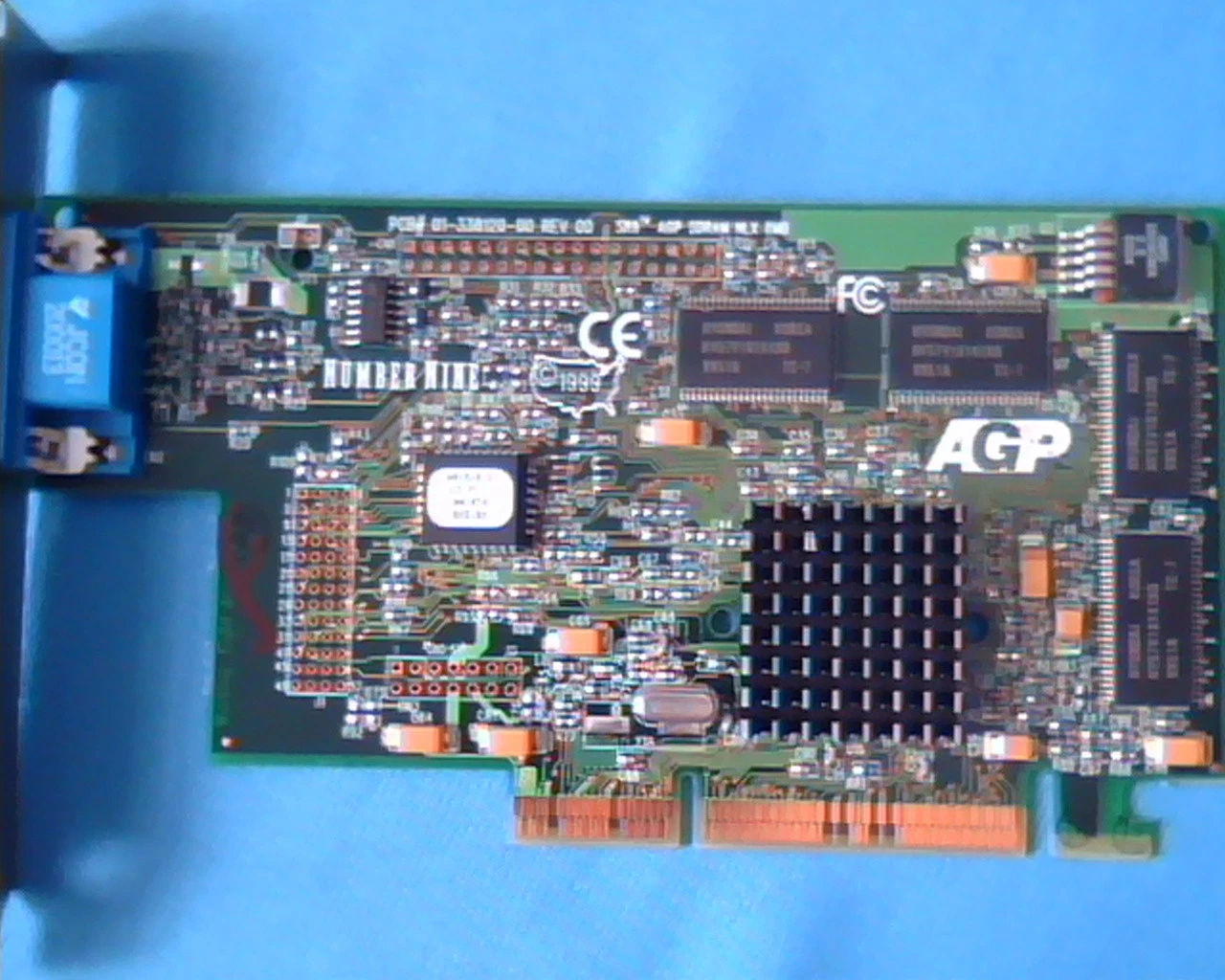 AGP card NumberNine SR9 SDRAM NLX 8MB 09N5898 01-338120 Rev 00 VGA - image 2