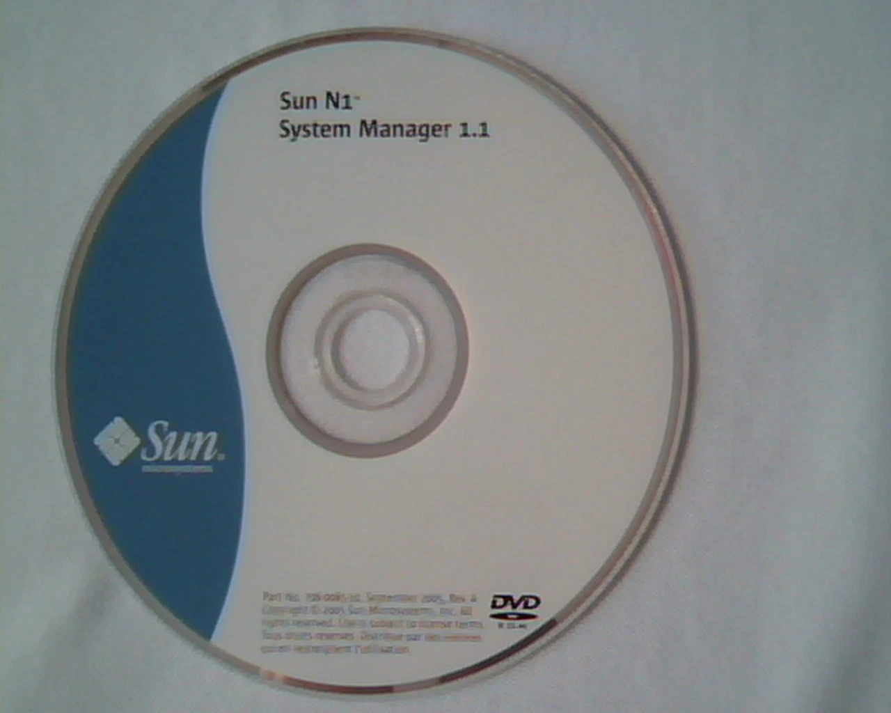 CD Sun N1 System Manager 1.1 Sun Microsystems DVD 708-0085-10