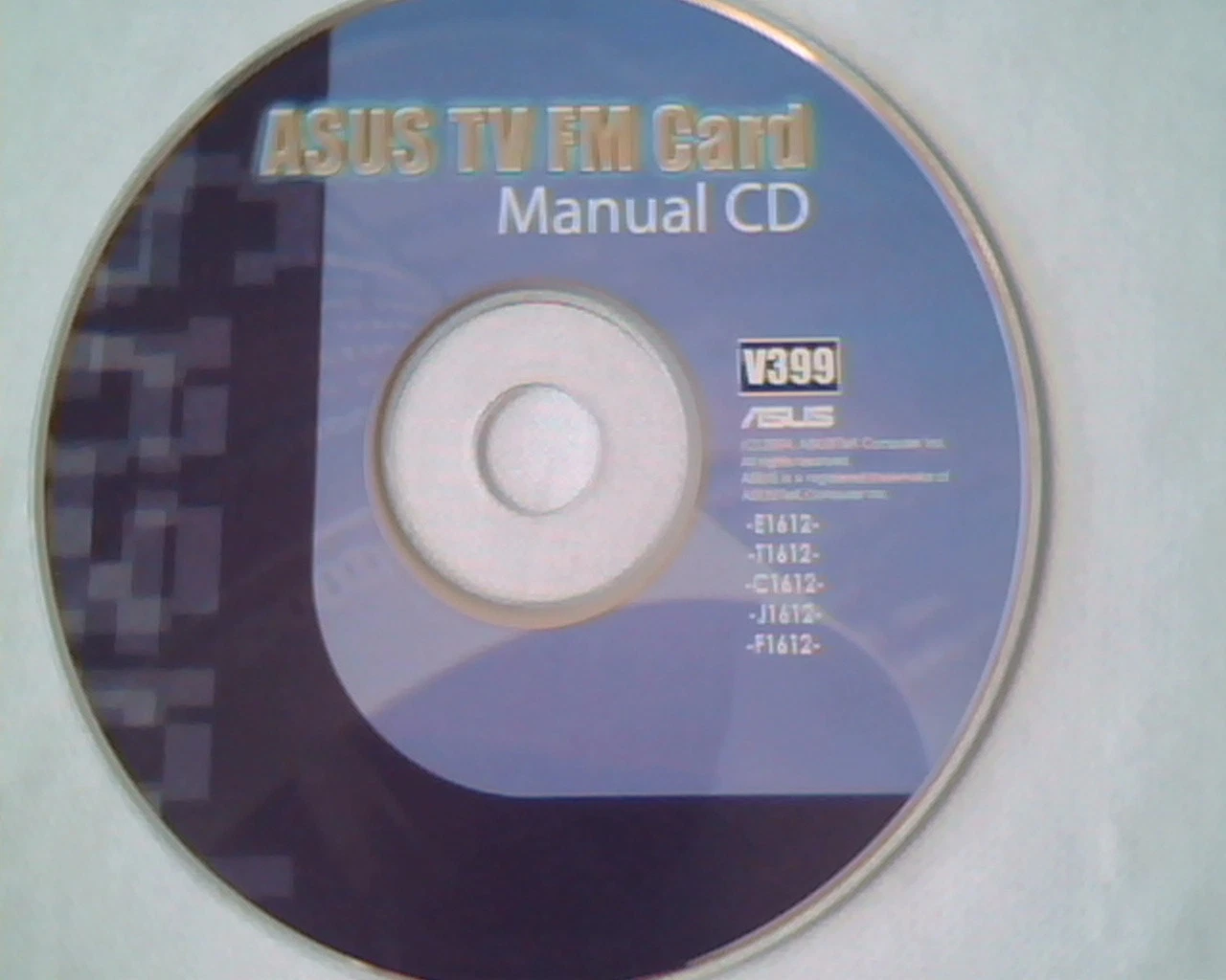 CD ASUS TV FM Card Manual V399 ASUSTek