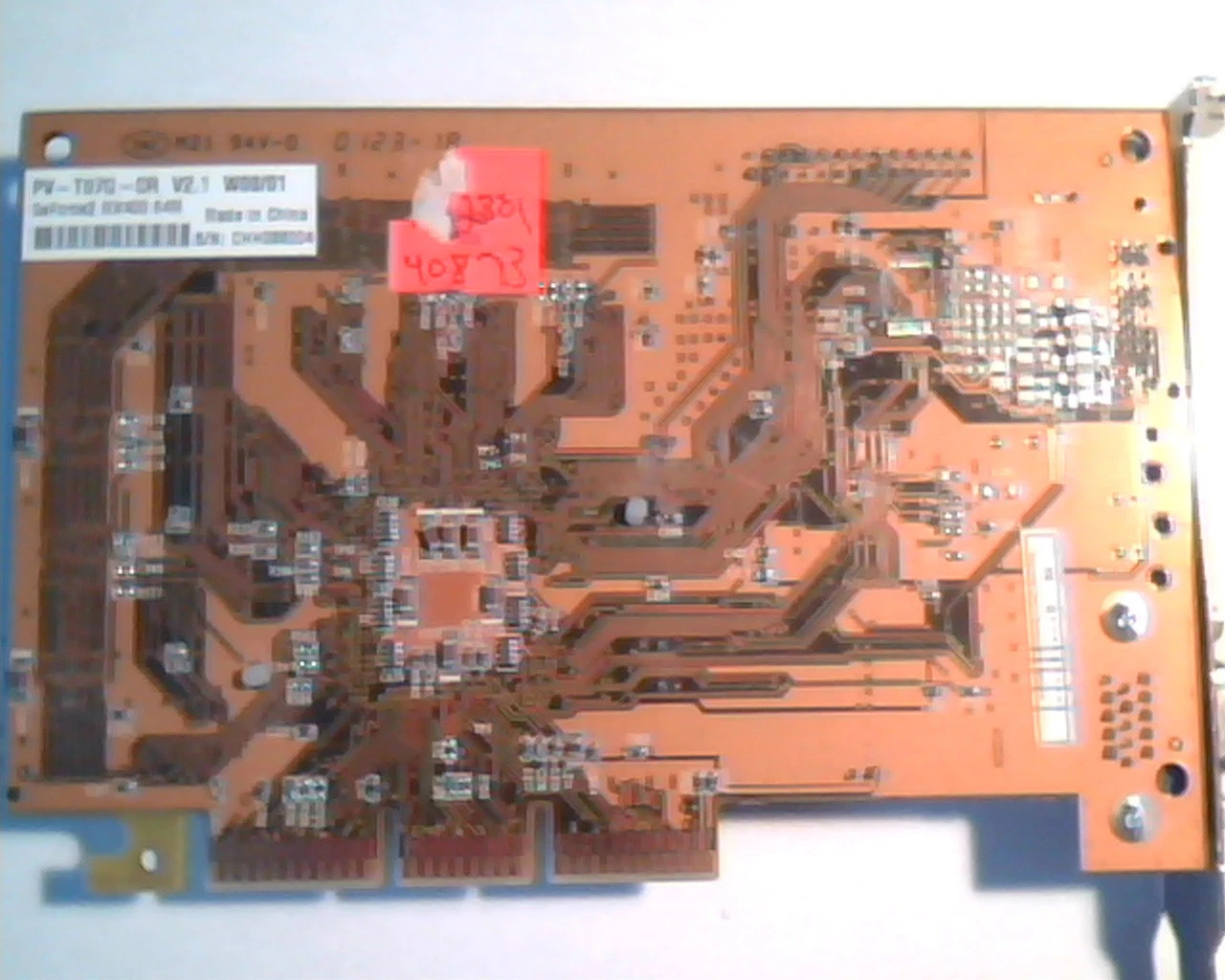 AGP card GeForce2 MX400 64M PV-T07G-CR V2.1 VGA VAGEFR21PS - image 4