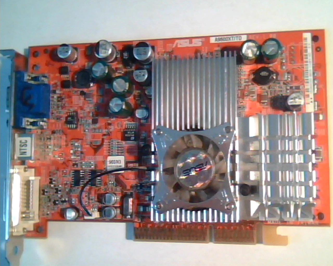 AGP card ASUS A9600XT/TD A9600 Rev 1.00 128M A21-0030 C1VBF5 VGA DVI TV out