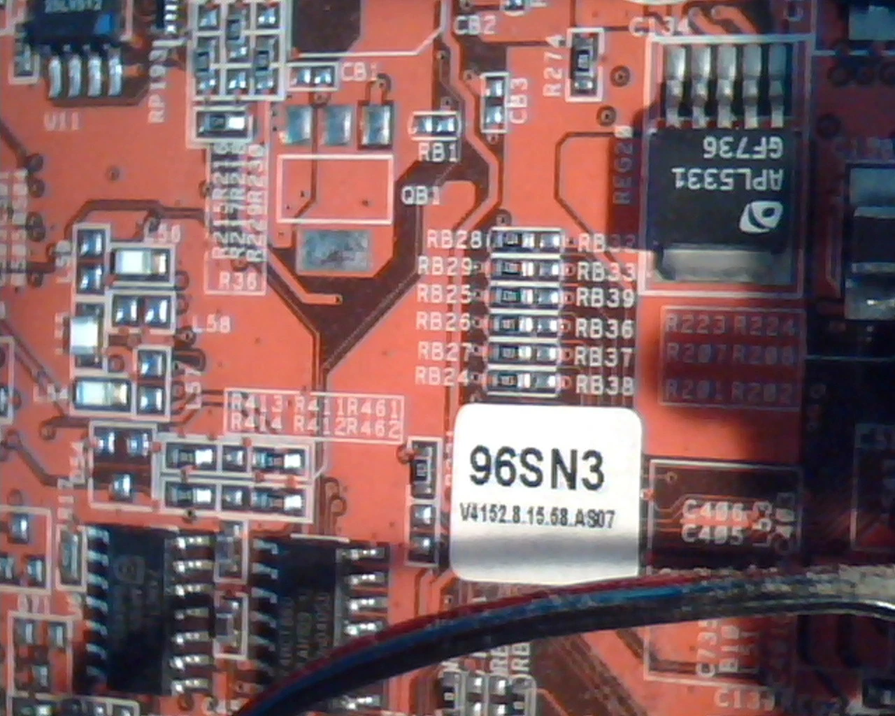 AGP card ASUS A9600XT/TD A9600 Rev 1.00 128M A21-0030 C1VBF5 VGA DVI TV out - image 3
