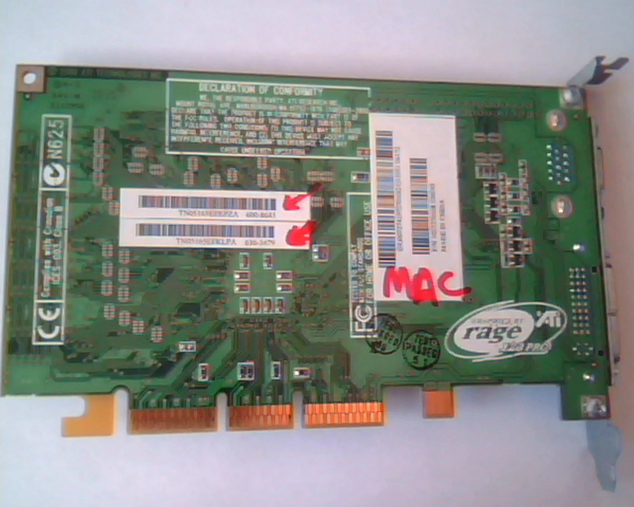 AGP card ATI 109-72700-02 R128P Mac 600-8645 630-3479 Rage 128 Pro VGA DVI - image 5