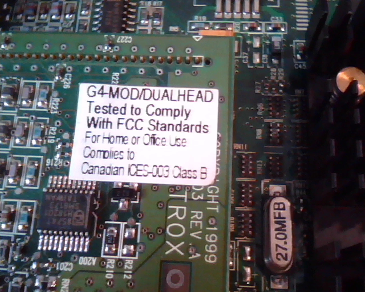 AGP card Matrox 846-0201 Rev A MGI G4+M4A32DG Rev 205 MT02910 Dual VGA - image 2