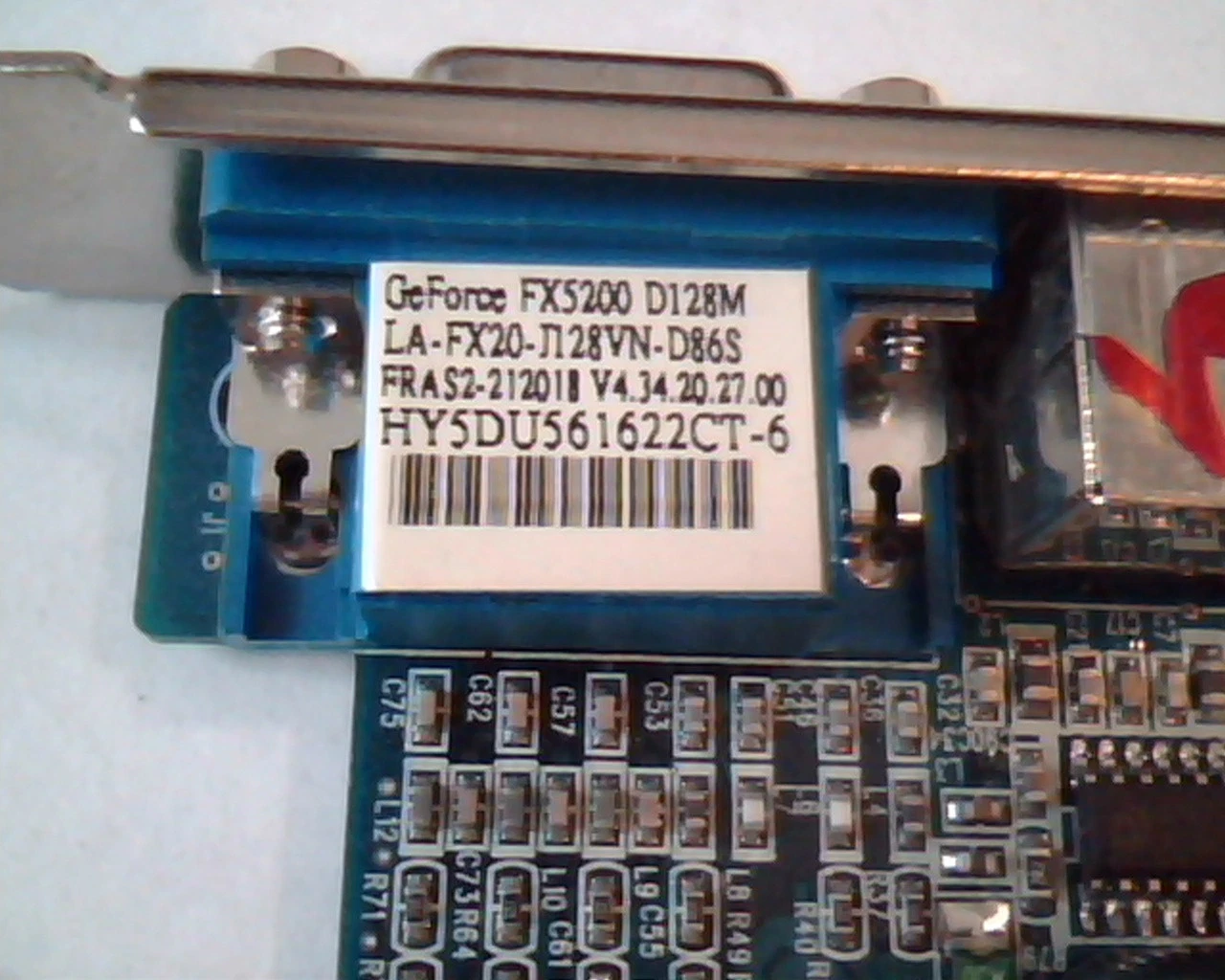 AGP card GeForce FX5200 D128M V4.34.20.27.00 FRAS2-212018 S-Video VGA - image 2