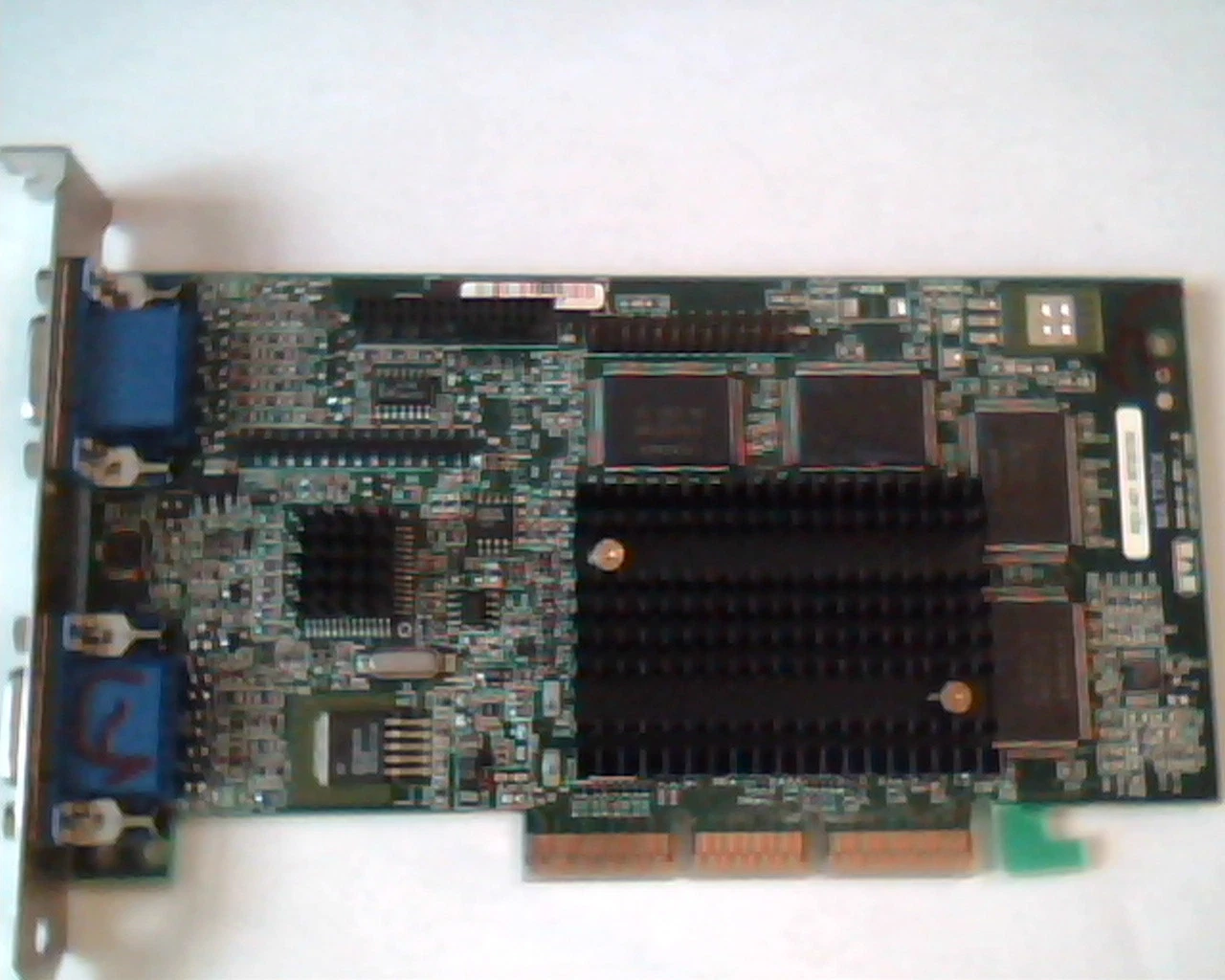 AGP card Matrox 906-04 Rev B 401 MT00700 MGI G4+MDH4A32G Dual VGA