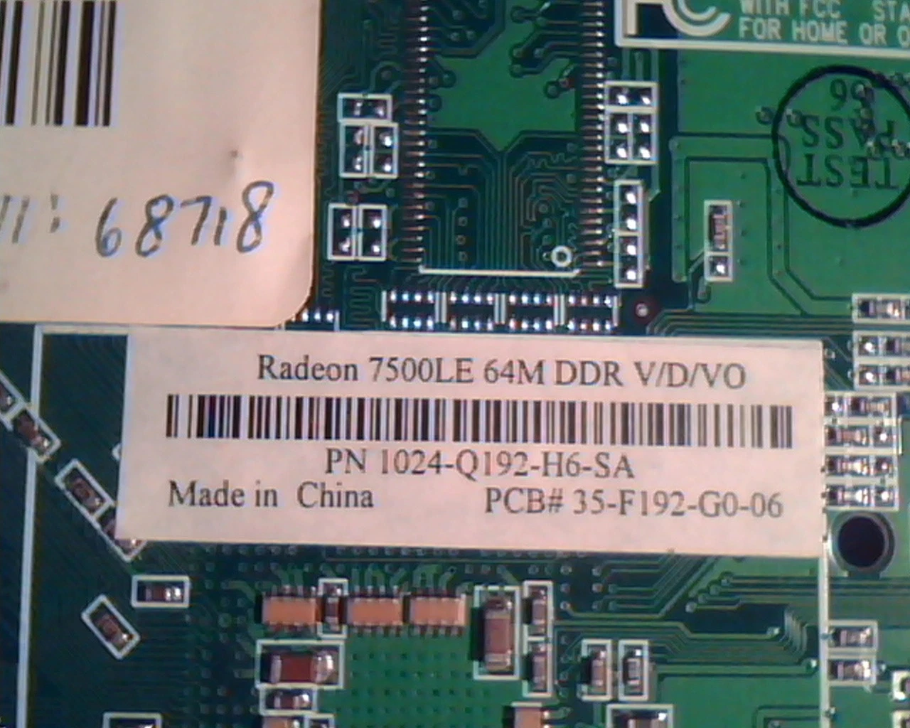 AGP card ATI Radeon 7500LE 64M DDR 1024-Q192-H6-SA DVI VGA Video-out 7500 - image 3