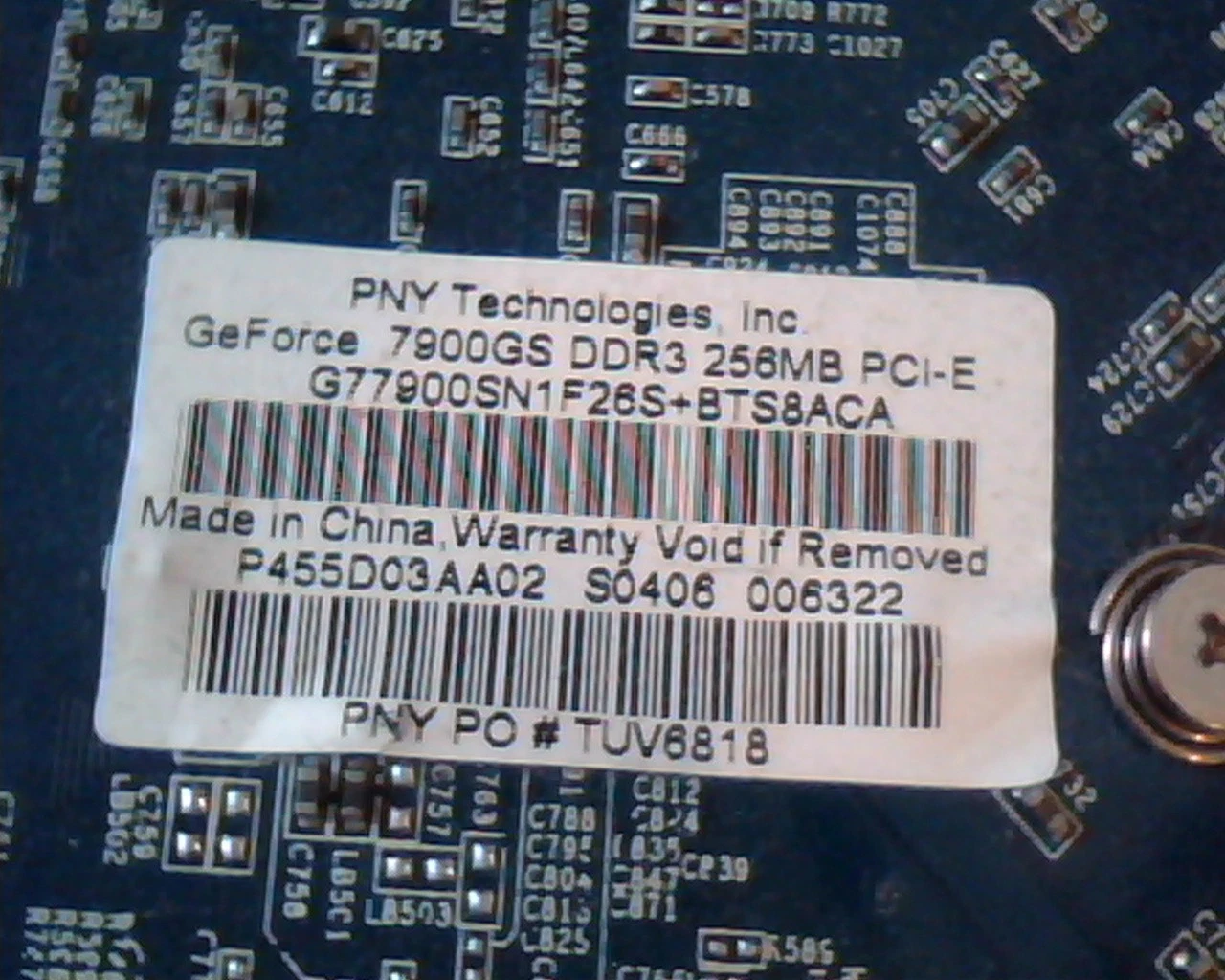 PCI-E express card PNY Tech Verto by PNY SFPX71 Rev D3 GeForce 7900GS DDR3 256M - image 3