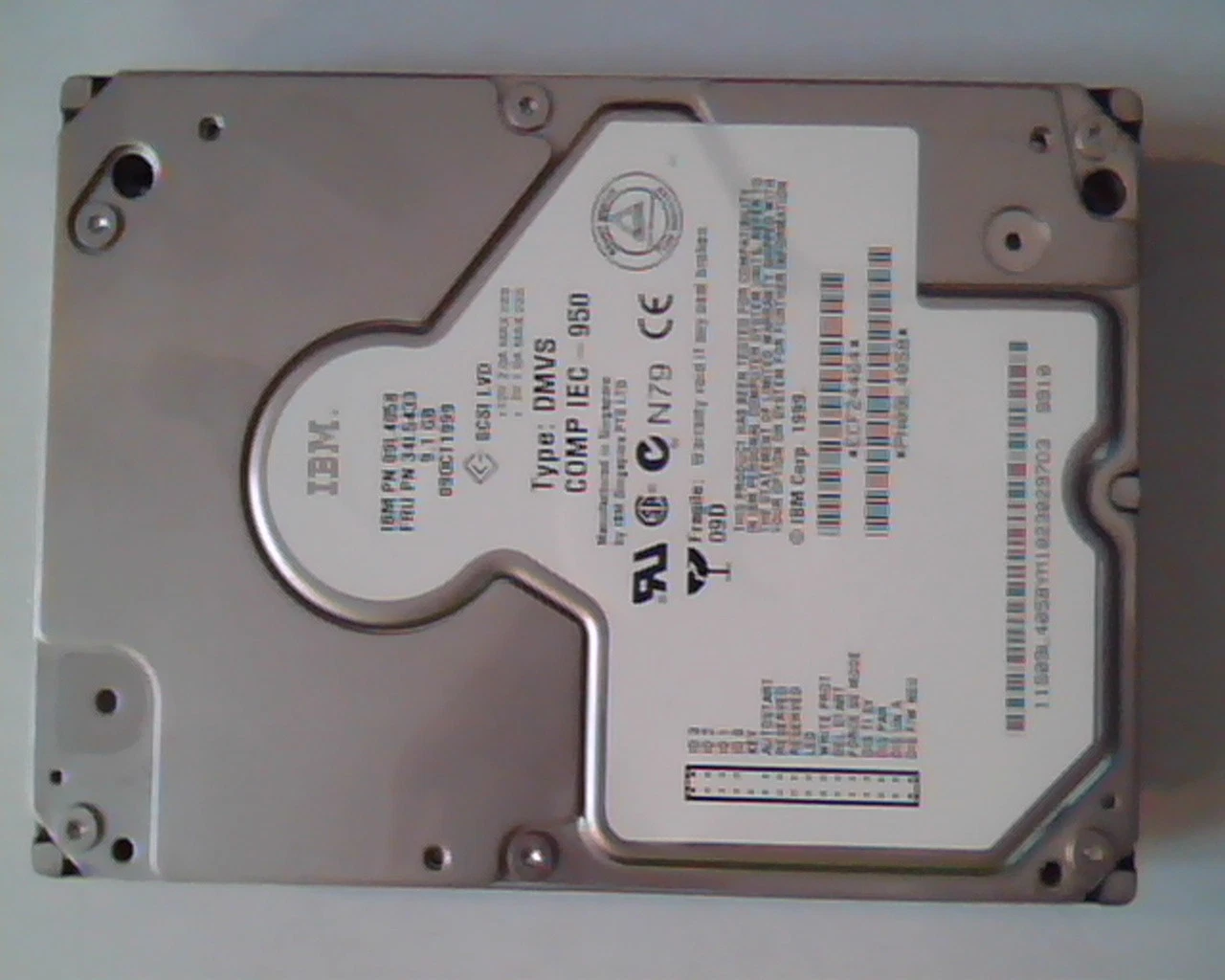 Hard Drive SCSI IBM 09L4058 34L5433 9.1GB DMVS PN09L4058 09OCT1999
