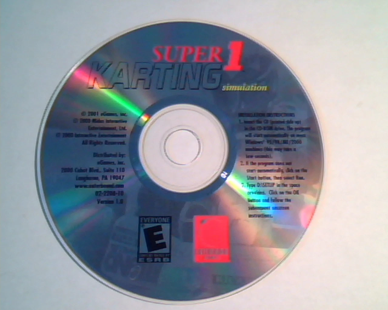 CD Super Karting 1 simulation eGames Outerbound 02-2208-10 Ver 1.0