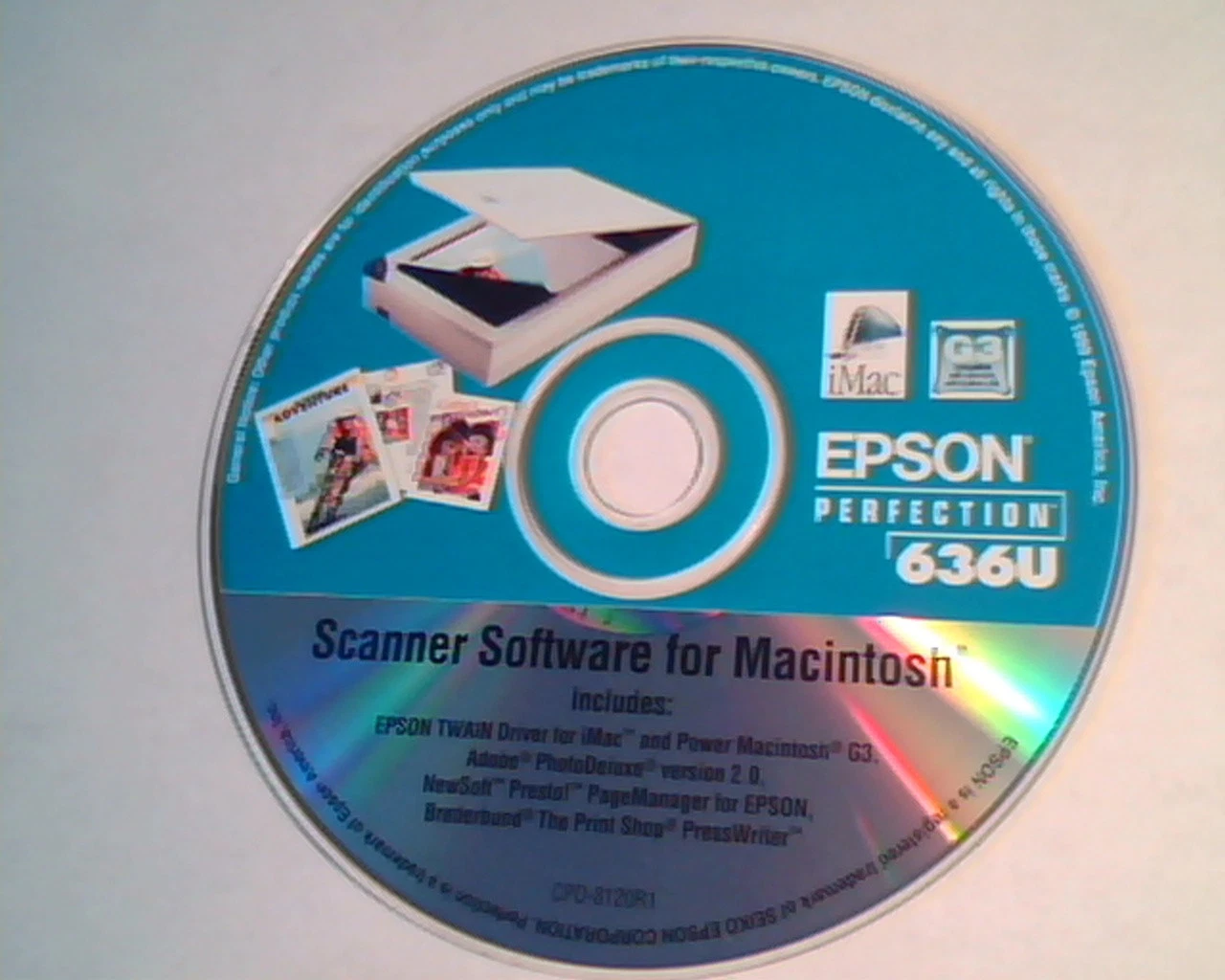CD Epson Perfection 636U Scanner driver for Macintosh Apple iMac Adobe Photodelu