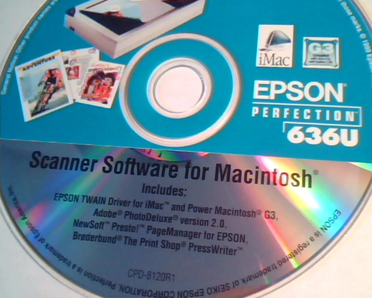CD Epson Perfection 636U Scanner driver for Macintosh Apple iMac Adobe Photodelu - image 2