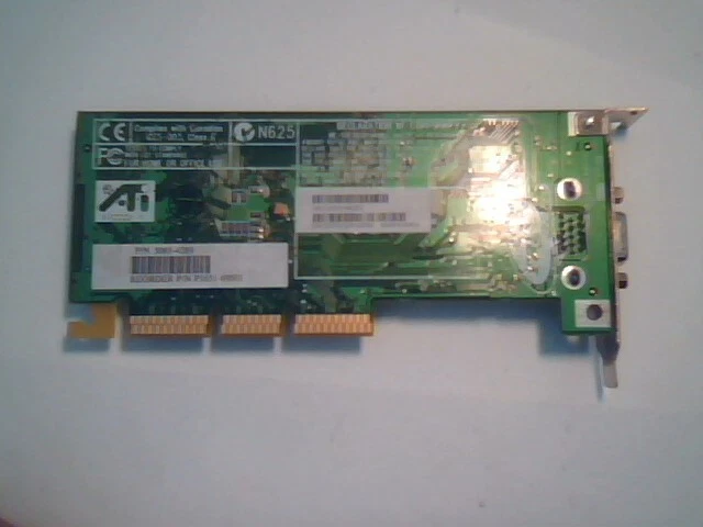 AGP Video Graphics Card ATI Rage 128 Pro R128P 109-73100-01 Low-Profile ✅TESTED - image 2