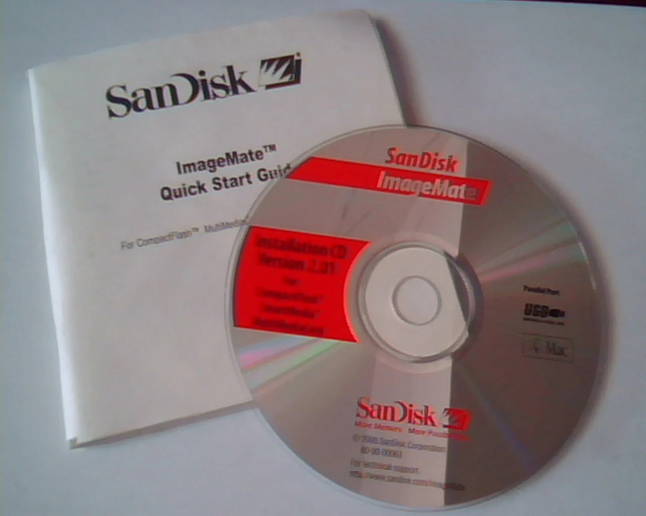 SanDisk ImageMate Quick Start Guide and Installation CD Ver 2.01 Mac SmartMedia