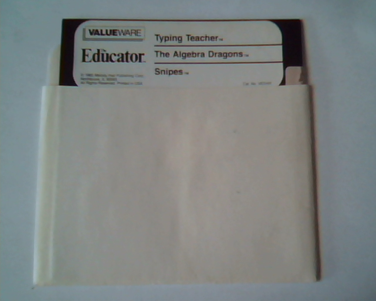 Floppy Disk ValueWare - The Educator - Typing teacher Algebra dragons snipes