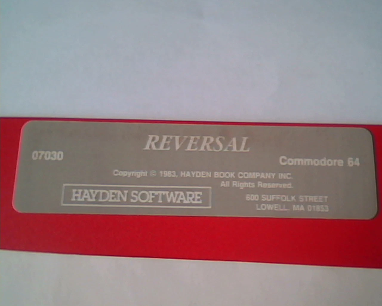 Floppy Disk Reversal Commodore 64 C64 07030 - Hayden Software - image 2
