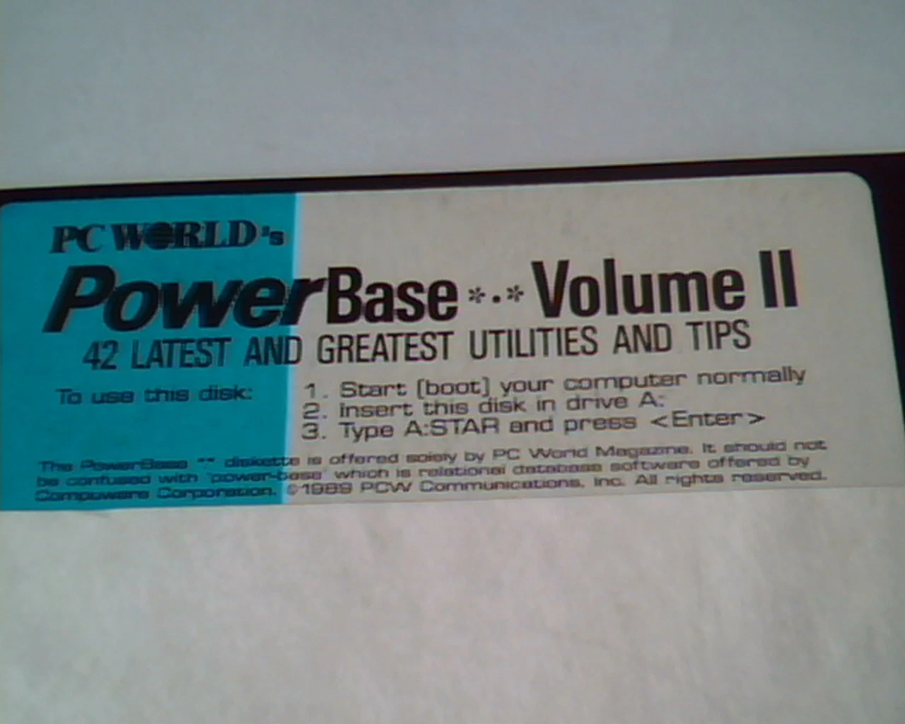 Floppy Disk PC World PowerBase Volume II 2 - latest utilities and tips - image 2